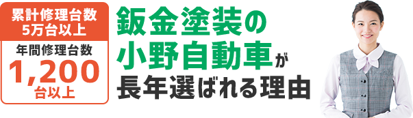 大分市・別府市で鈑金塗装の小野自動車が選ばれる理由